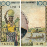 Etats de l'Afrique Equatoriale - Pick 1f - 100 francs - Série A.39 - 1961 - Etat : TB-