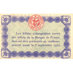 Bar-le-Duc - Pirot 19-13 - 50 centimes - 4me émission (1920) - Etat : SUP