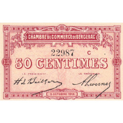 Bergerac - Pirot 24-8 variété - 50 centimes - Série C - 05/10/1914 - Etat : NEUF