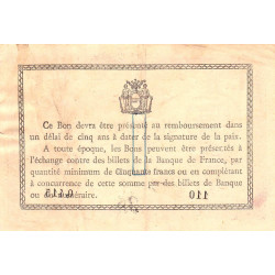 Béthune - Pirot 26-6 - 1 franc - Série 110 - 04/10/1915 - Etat : TTB