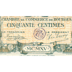 Bourges - Pirot 32-1 - Série A - 50 centimes - 1915 - Etat : SUP+