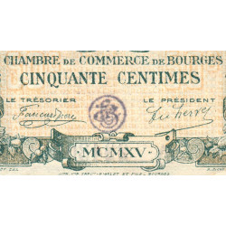 Bourges - Pirot 32-1 - Série A - 50 centimes - 1915 - Etat : SUP