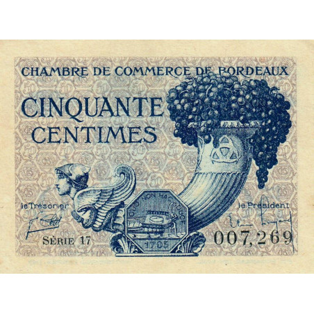 Bordeaux - Pirot 30-28 - 50 centimes - Série 17 - 1921 - Etat : NEUF