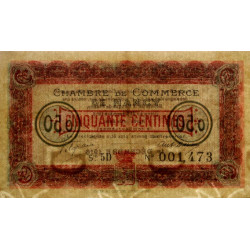 Nancy - Pirot 87-10 - 50 centimes - Série 5D - 01/12/1916 - Etat : SUP