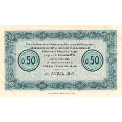 Nancy - Pirot 87-12 - 50 centimes - Série 6E - 01/04/1917 - Etat : SUP+
