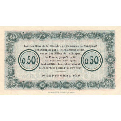 Nancy - Pirot 87-20 - 50 centimes - Série 11R - 01/09/1918 - Etat : SUP