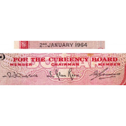 Territ. Anglais des Caraïbes - Pick 7c_7 - 1 dollar - Série Q4 - 02/01/1964 - Etat : TB+