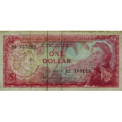Etats de l'Est des Caraïbes - Pick 13a_2 - 1 dollar - Série B2 - 1965 - Etat : TTB