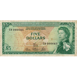 Etats de l'Est des Caraïbes - Pick 14e - 5 dollars - 1968 - Etat : TB