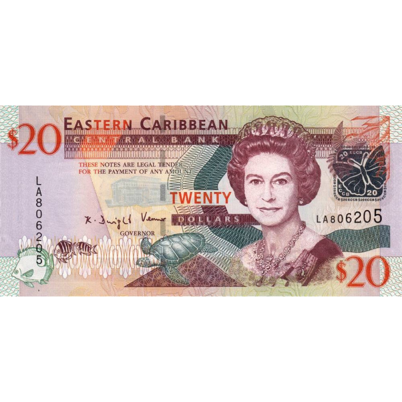 Etats de l'Est des Caraïbes - Pick 49 - 20 dollars - Série LA - 2008 - Etat : NEUF