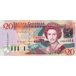 Caraïbes Est - Antigua & Barbuda - Pick 44a - 20 dollars - 2003 - Etat : NEUF