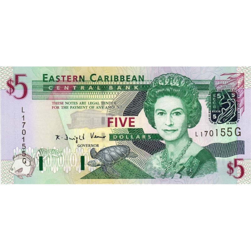 Caraïbes Est - La Grenade - Pick 42g - 5 dollars - Série L - 2003 - Etat : NEUF