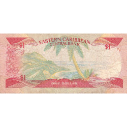 Caraïbes Est - Montserrat - Pick 21m - 1 dollar - Série A - 1988 - Etat : B+