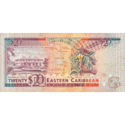 Caraïbes Est - Saint Vincent & les Grenadines - Pick 28v - 20 dollars - Série A - 1993 - Etat : TB