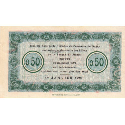 Nancy - Pirot 87-37 - 50 centimes - Série 19N - 01/01/1920 - Etat : SUP