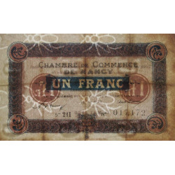 Nancy - Pirot 87-42 - 1 franc - Série 21I - 01/05/1920 - Etat : TB