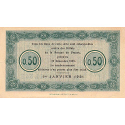 Nancy - Pirot 87-47 - 50 centimes - Série 31M - 01/01/1921 - Etat : SUP+