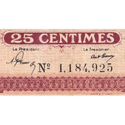Nancy - Pirot 87-57 - 25 centimes - Sans date - Etat : TTB-