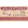 Nancy - Pirot 87-57 - 25 centimes - Sans date - Etat : TTB-