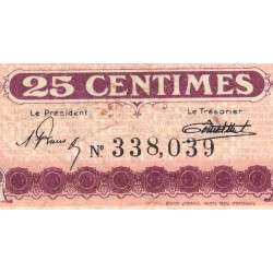 Nancy - Pirot 87-62 - 25 centimes - Sans date - Etat : TTB