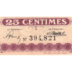 Nancy - Pirot 87-62 - 25 centimes - Sans date - Etat : SUP-