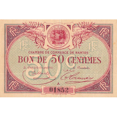 Nantes - Pirot 88-3 - 50 centimes - Série A - Sans date - Etat : TTB+