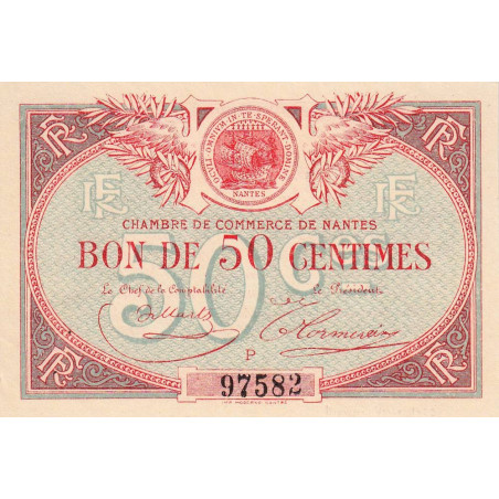 Nantes - Pirot 88-13 - 50 centimes - Série P - Sans date - Etat : SPL