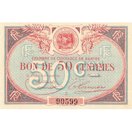 Nantes - Pirot 88-16 - 50 centimes - Série Z - Sans date - Etat : SUP+