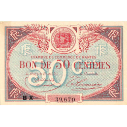 Nantes - Pirot 88-24b - 50 centimes - Série BX - Sans date - Etat : SUP