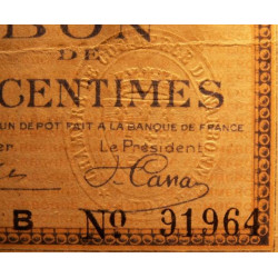 Narbonne - Pirot 89-1 - 50 centimes - Série B - 22/07/1915 - Etat : TB+