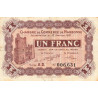 Narbonne - Pirot 89-21 - 1 franc - Série A.D. - 13/01/1921 - Etat : TB+