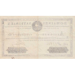 Assignat 04a - 50 livres - 29 septembre 1790 - Série 2D - Etat : SUP+