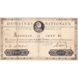 Assignat 15a - 100 livres - 19 juin 1791 - Série 3J - Etat : TB+