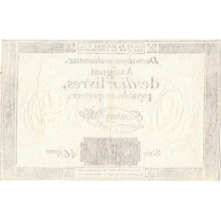 Assignat 36a-v1c (variété) - 10 livres - 24 octobre 1792 - Série 468 - Filigrane inversé - Etat : SUP