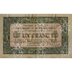 Alençon & Flers (Orne) - Pirot 6-10 - 1 franc - Série Y1 - 10/08/1915 - Etat : SPL