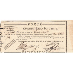 Isère - Grenoble - Révolution - Emprunt forcé de l'an IV - 30 francs - Etat : TTB+