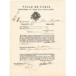 Seine - Paris - Louis XV - Vingtièmes et deux sols de 1763 - Etat : SUP