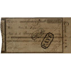 Paris - Louis XVIII - 1819 - Banque de France - 21670 francs - Etat : SPL