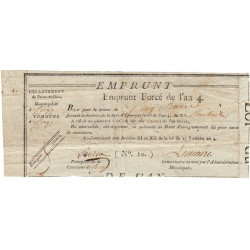 Val-d'Oise - Cergy - Révolution - 1795 - Emprunt forcé de l'an IV - 5 francs - Etat : TTB