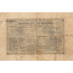 Paris - Société Générale - Jer 75.02A - 1 franc - 18/11/1871 - Etat : TB