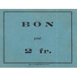 42 - Renaison - Société Coopérative des Poilus - 2 francs - Etat : SUP