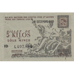 5 kg tôles minces - 31/12/1948 - Endossé - Série ID - Etat : SUP