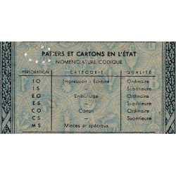 5 kg papiers et cartons en l'état - 09/1946 - Code IO - Série EB - Etat : TTB
