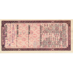 100 kg Papiers et cartons en transformés - 06/1944 - Code 14 - Série TF - Etat : SPL