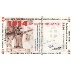 Billet savoisien - 1914 / 1918 Livres savoisiennes - 2014 - Etat : NEUF