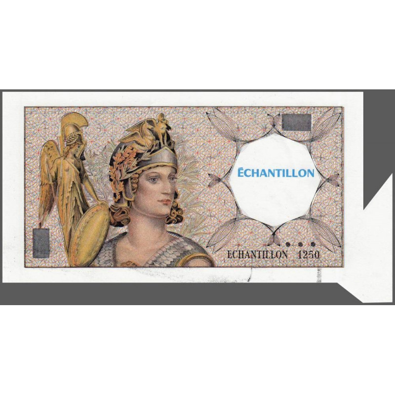 Athena à gauche - Format 100 francs DELACROIX - DIS-03-F-02 variété 1 - Etat : SUP+