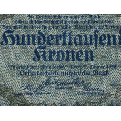 Autriche - Pick 81 - 100'000 kronen - 02/01/1922 - Etat : TB+