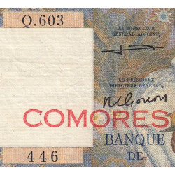 Comores - Pick 4b - 500 francs - Série Q.603 - 1963 - Etat : TTB