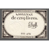 Assignat 46a - 5 livres - 10 brumaire an 2 - Signature 60 - Etat : SUP