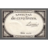 Assignat 46a - 5 livres - 10 brumaire an 2 - Signature 61 - Etat : SUP
